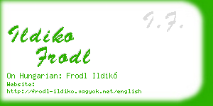 ildiko frodl business card